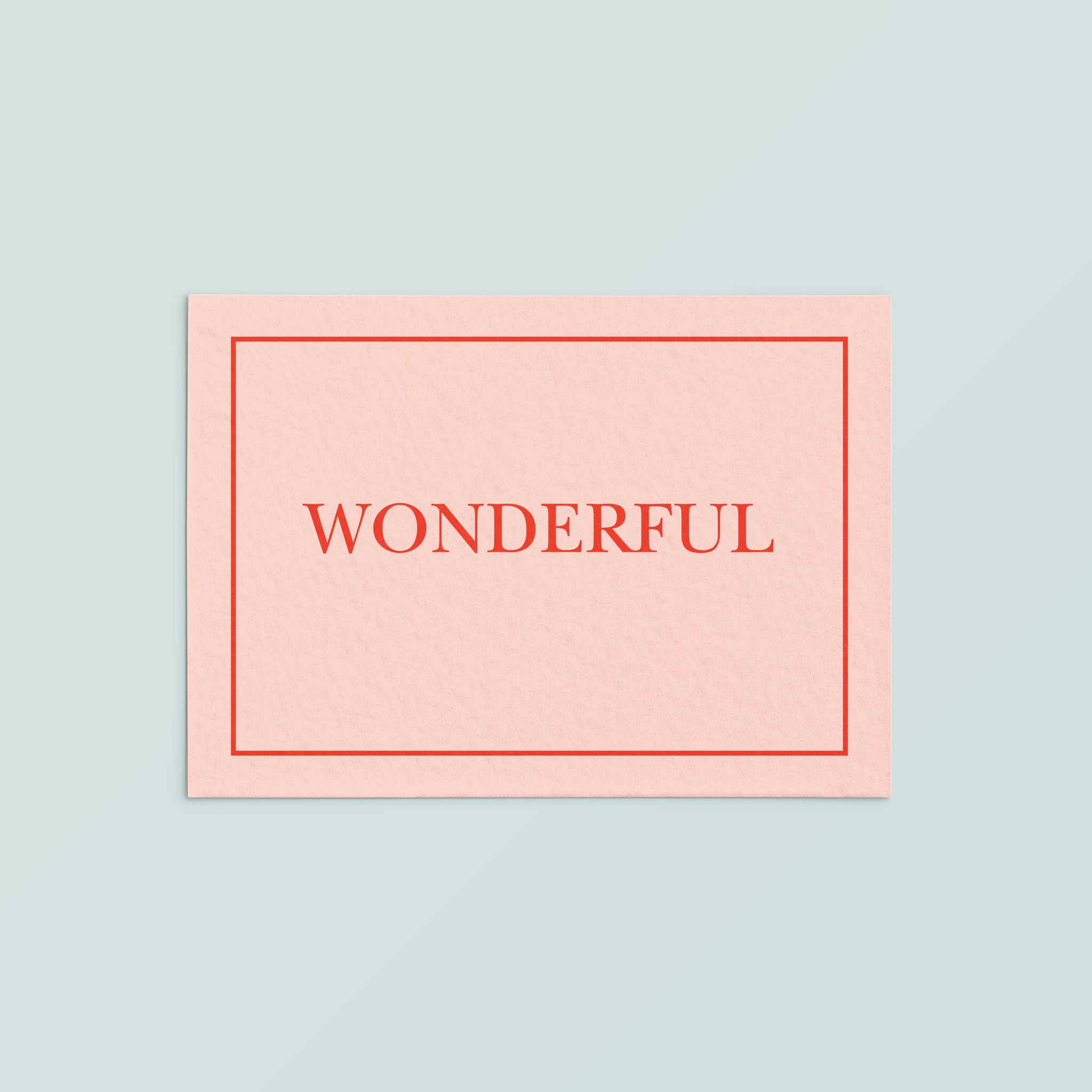 Casual Card  | Wonderful