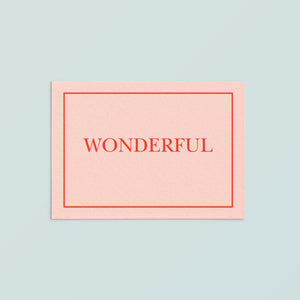 Casual Card  | Wonderful