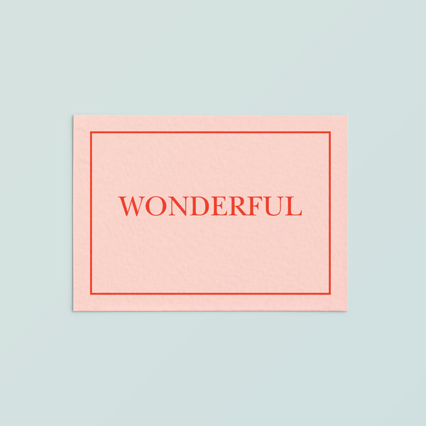 Casual Card  | Wonderful