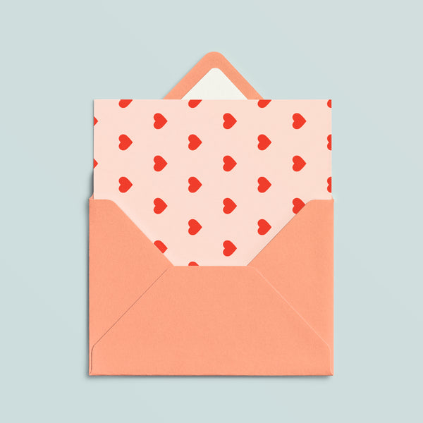 Folded Card | Hearts Nude