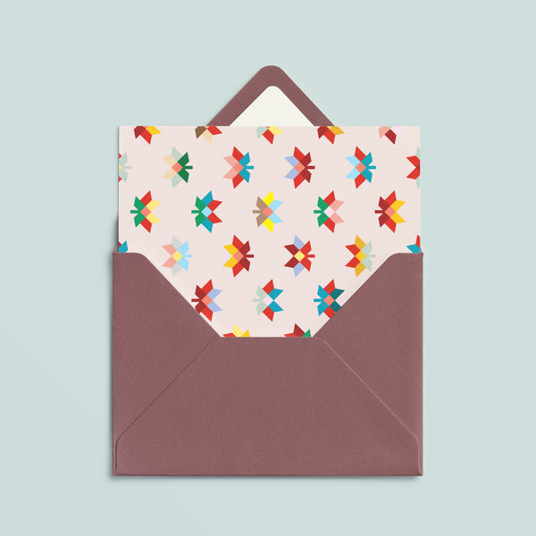 Folded Card | Patch Leaves Rose