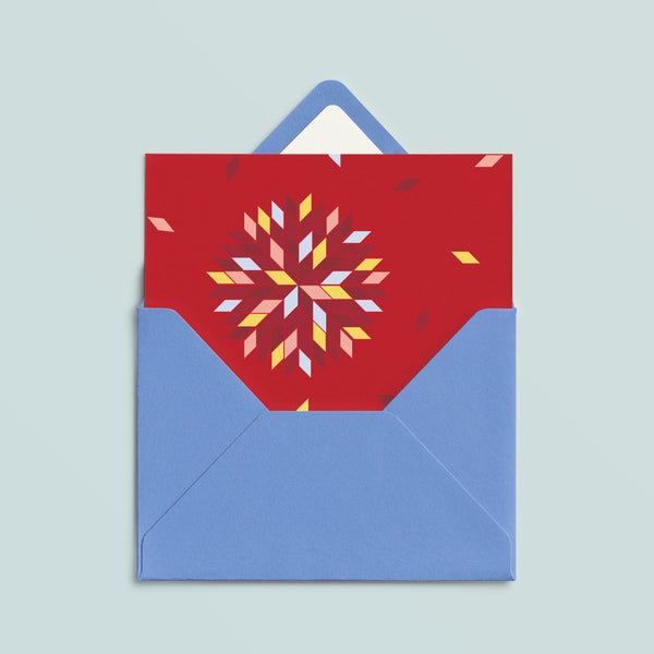 Folded Card | Patch Star Red