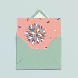 Folded Card | Patch Star Rose