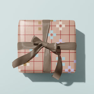 Gift Wrap | Blossom Grid Cinnamon