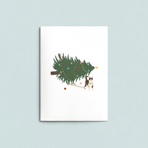 Folded Card | Eliza Christmas Tree Cat