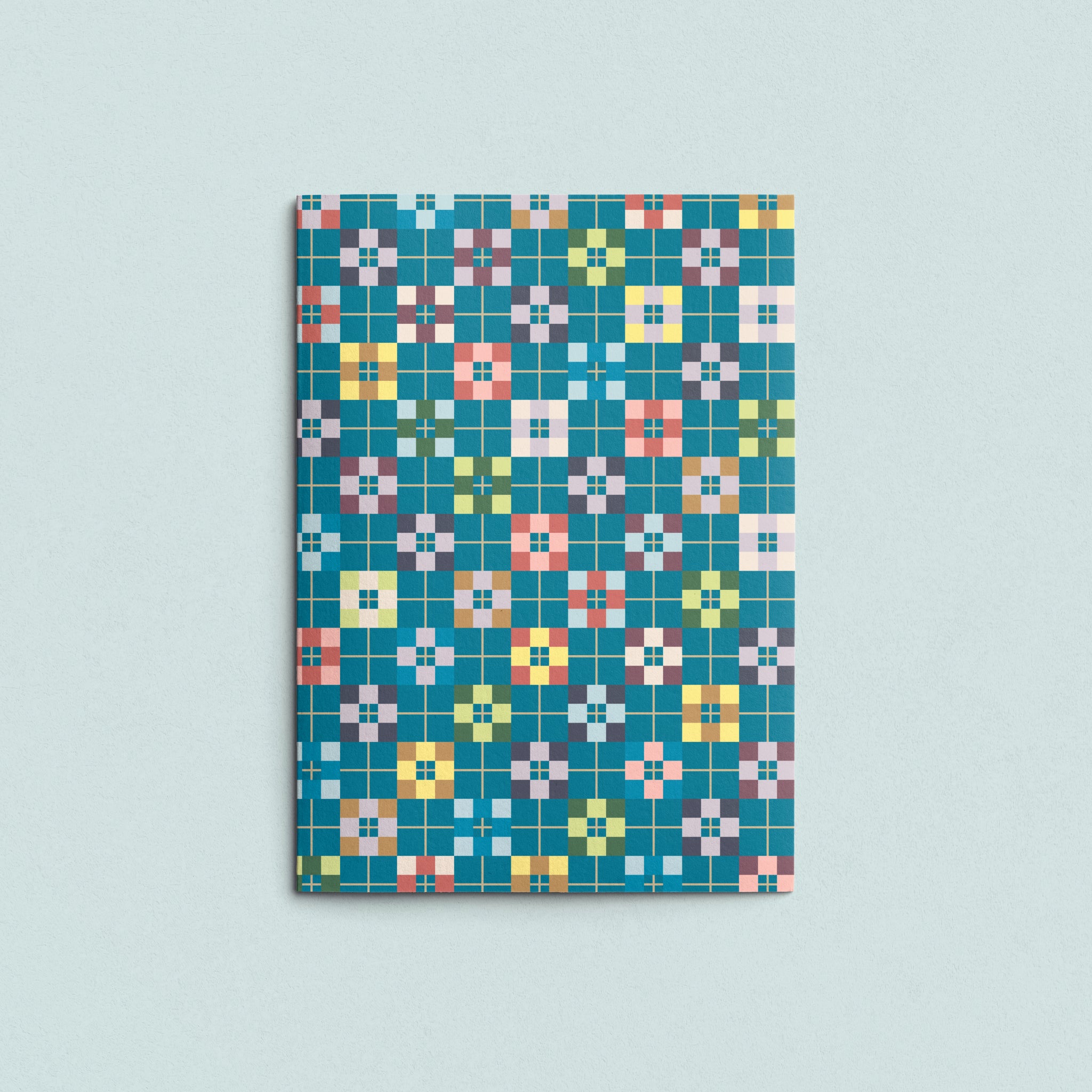 Folded Card | Patch Block Teal