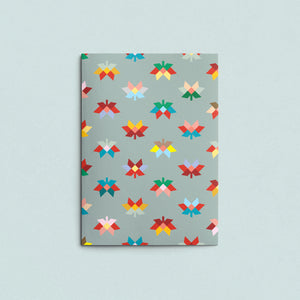 Folded Card | Patch Leaves Grey