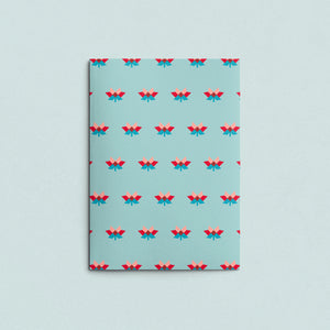 Folded Card | Patch Mini Leaves Dusty Blue