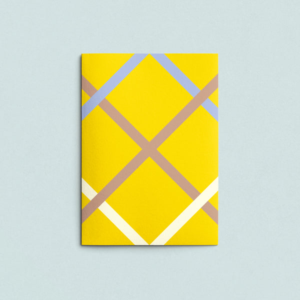 Folded Card | Ribbon Grid Yellow