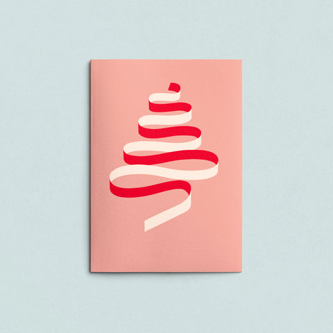 Folded Card | Ribbon Tree Pink