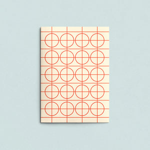 Folded Card | Solid Grid Nude