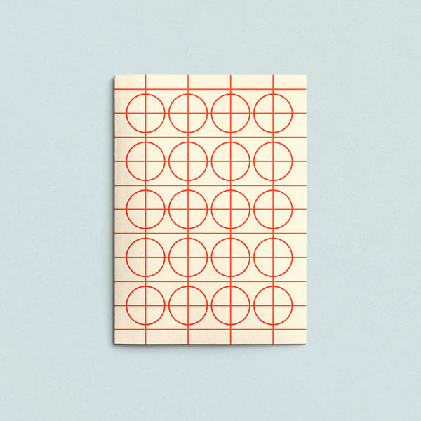 Folded Card | Solid Grid Nude